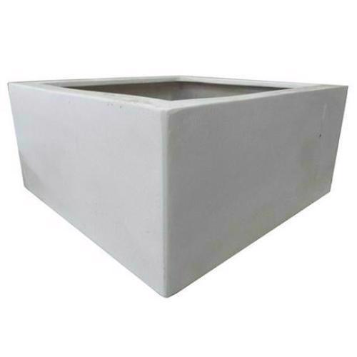 Polystone Contemporary Low Box - Marble White